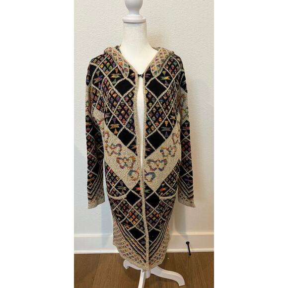 Kaimana Beachwear Sweaters - Multicolor Hooded Cardigan Sweater
